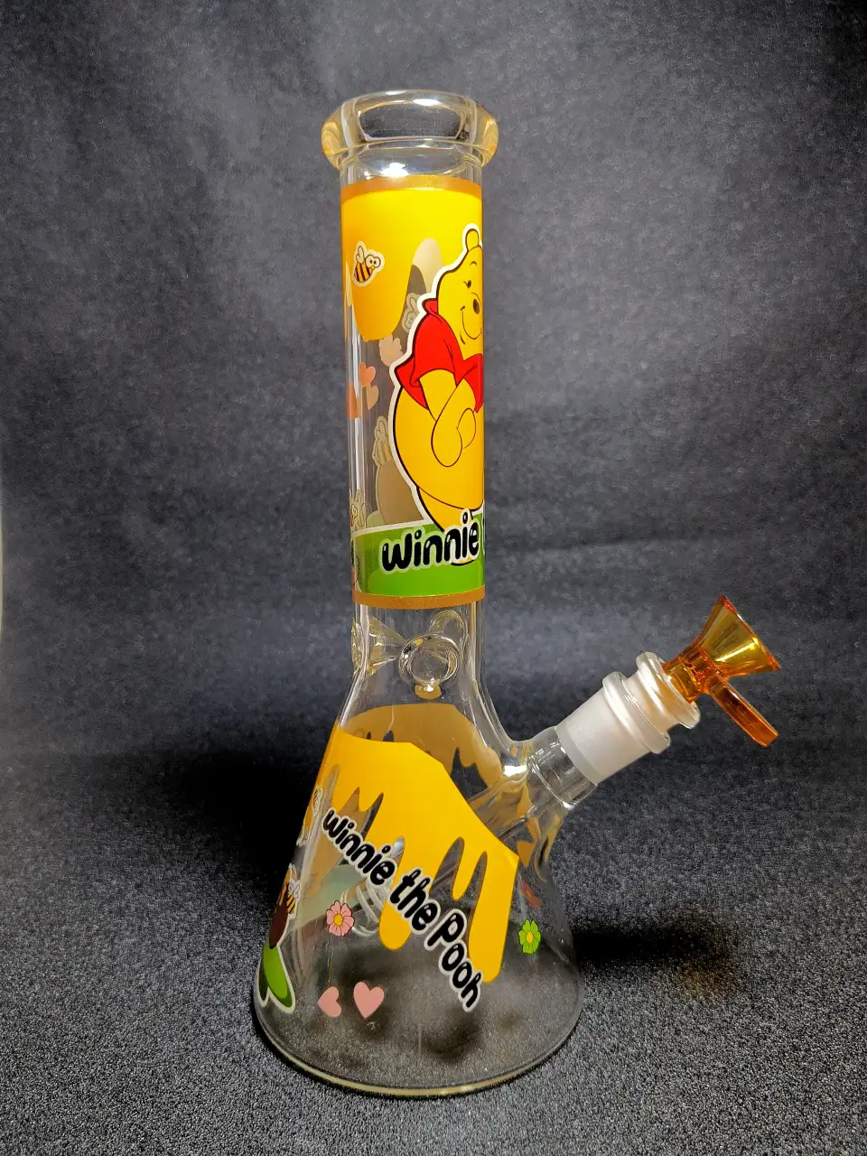 Winnie the Pooh Honey Pot Hundred Acre Wood Beaker Glass Bong