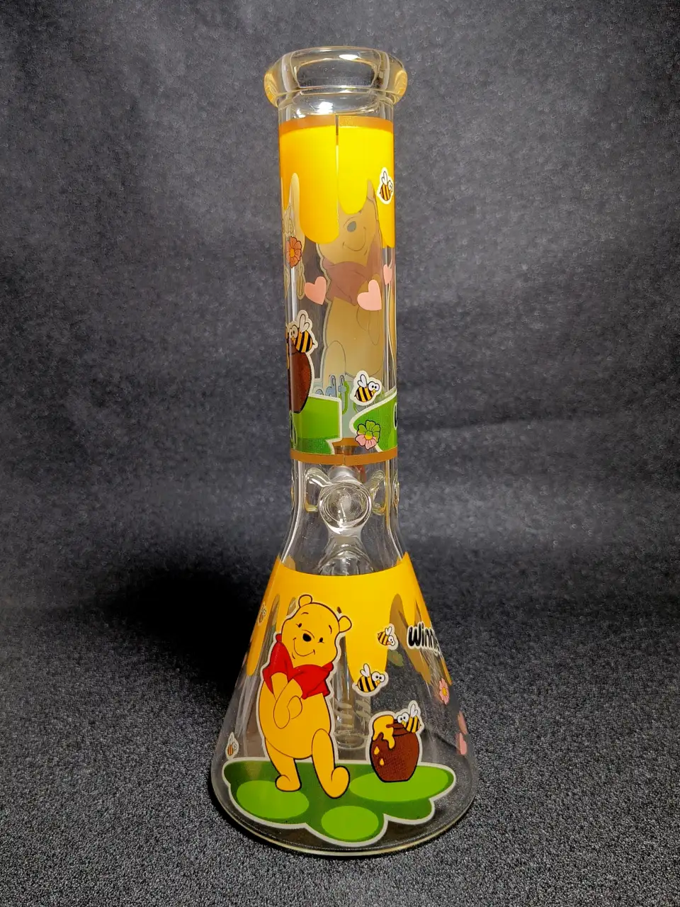 Winnie the Pooh Honey Pot Hundred Acre Wood Beaker Glass Bong