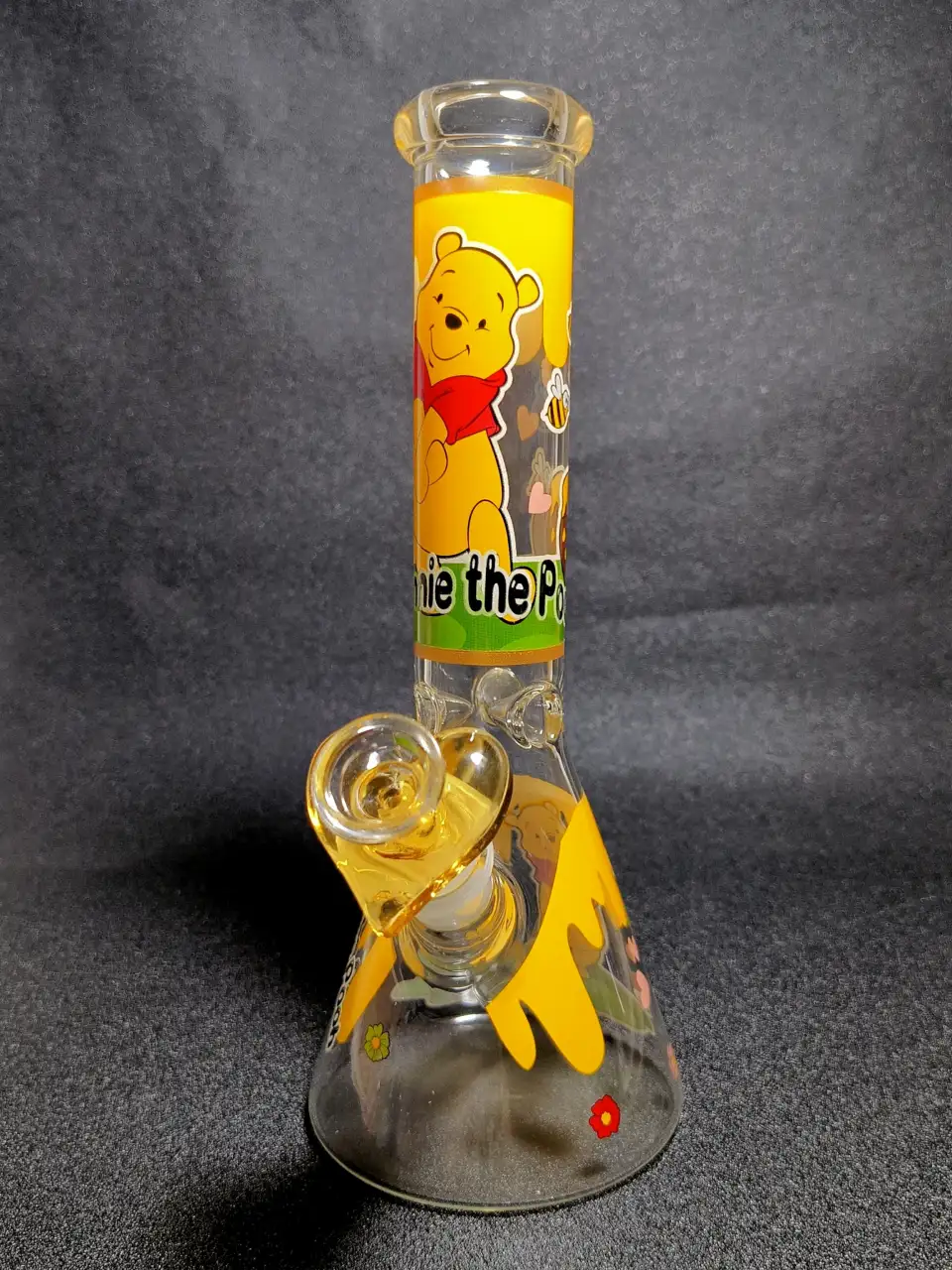 Winnie the Pooh Honey Pot Hundred Acre Wood Beaker Glass Bong