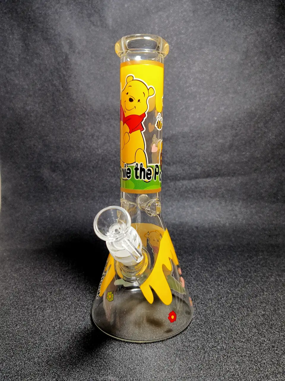 Winnie the Pooh Honey Pot Hundred Acre Wood Beaker Glass Bong
