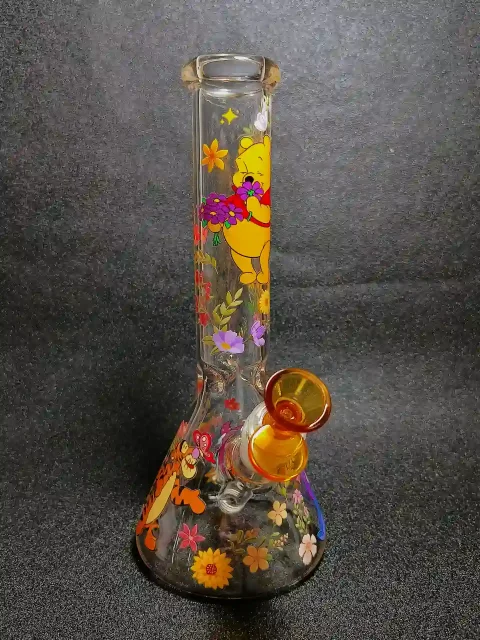 Winnie the Pooh Tigger Flower Garden Beaker Glass Bong