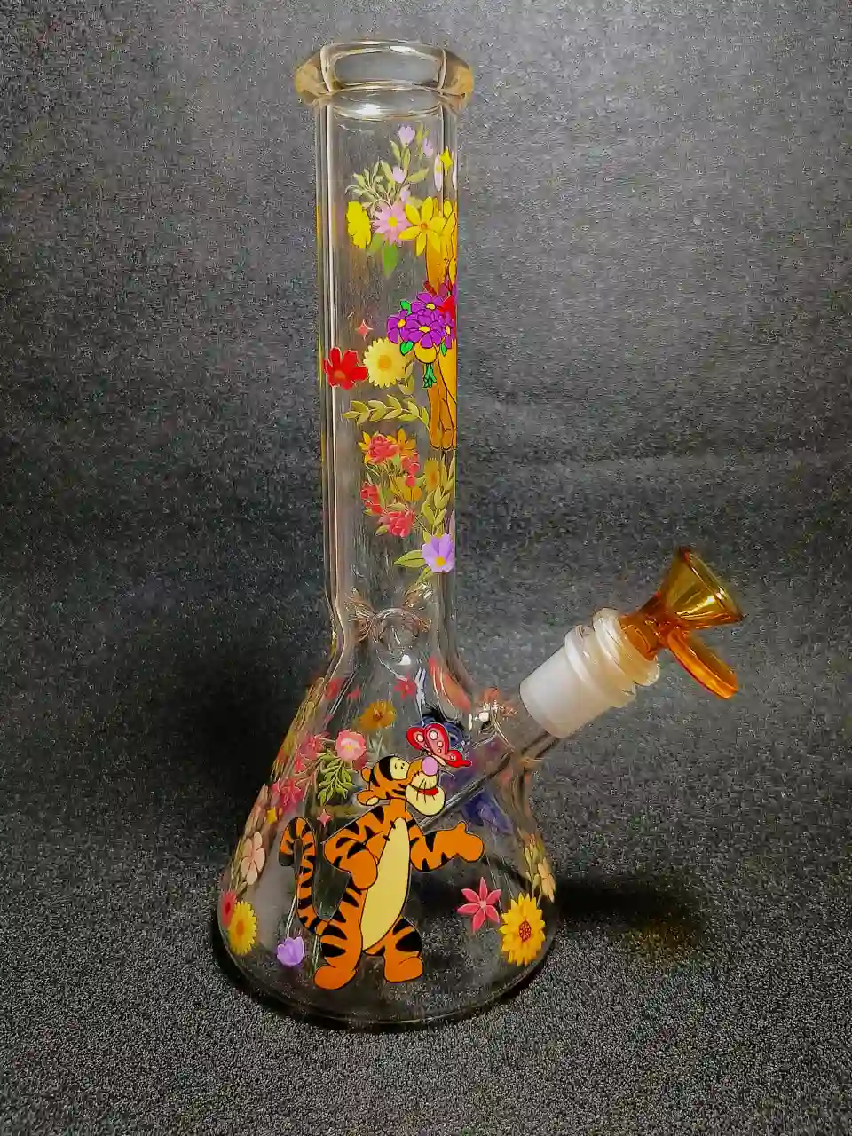 Winnie the Pooh Tigger Flower Garden Beaker Glass Bong