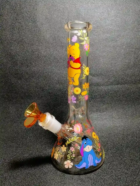 Winnie the Pooh Tigger Flower Garden Beaker Glass Bong Winnie the Pooh Tigger Flower Garden Beaker Glass Bong