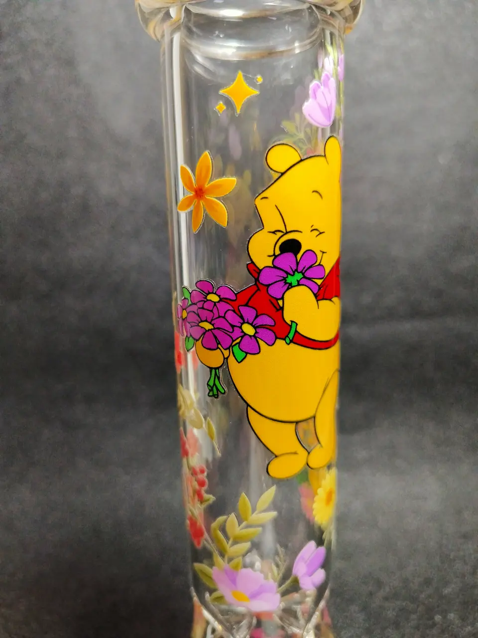 Winnie the Pooh Tigger Flower Garden Beaker Glass Bong