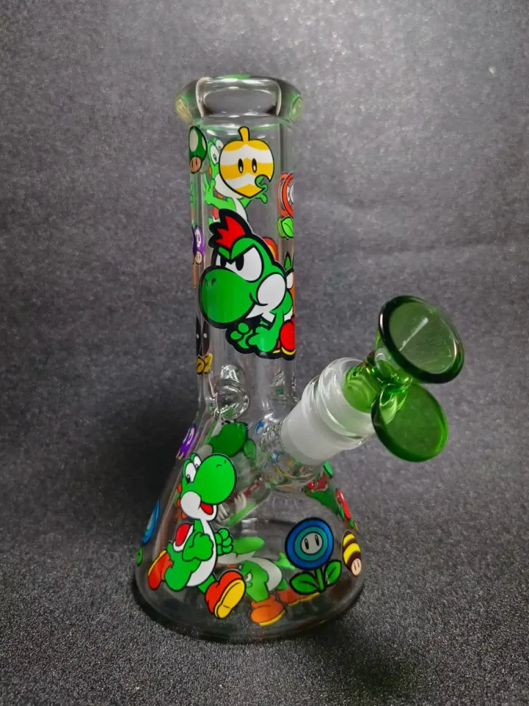 Yoshi Super Mario Adventure Beaker Glass Bong